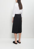 Wool Pleated Skirt Pant