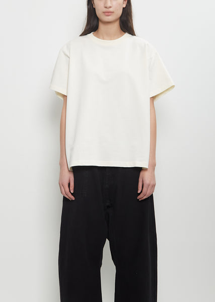 Cotton Fleece Tulsa Oversized T-Shirt — Ivory – La Garçonne