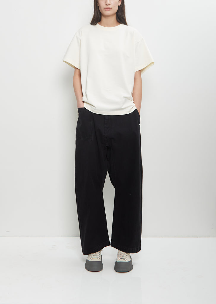 Cotton Fleece Tulsa Oversized T-Shirt — Ivory