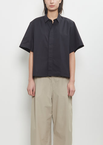 Cotton Belem Short Sleeve Shirt — Black