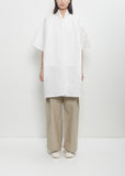 Cotton Bremen Long Overshirt — Off White