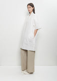 Cotton Bremen Long Overshirt — Off White