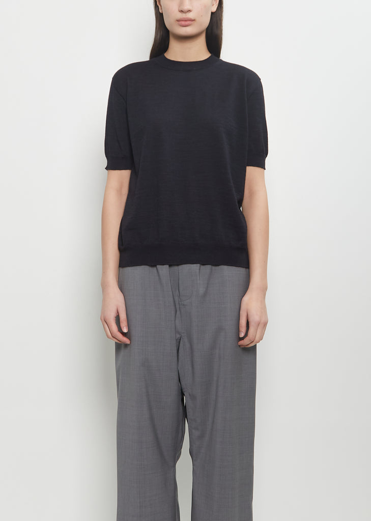 Memphis C-Neck Sweater — Dark Navy Melange