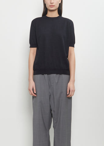 Memphis C-Neck Sweater — Dark Navy Melange