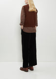 Chunky Pullover Merino Wool Vest — Rust Brown
