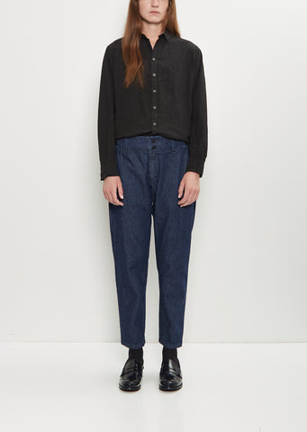 Natural Denim Tapered Pants — Indigo