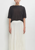 Linen Cashmere Easy T-Shirt Knitwear — Black