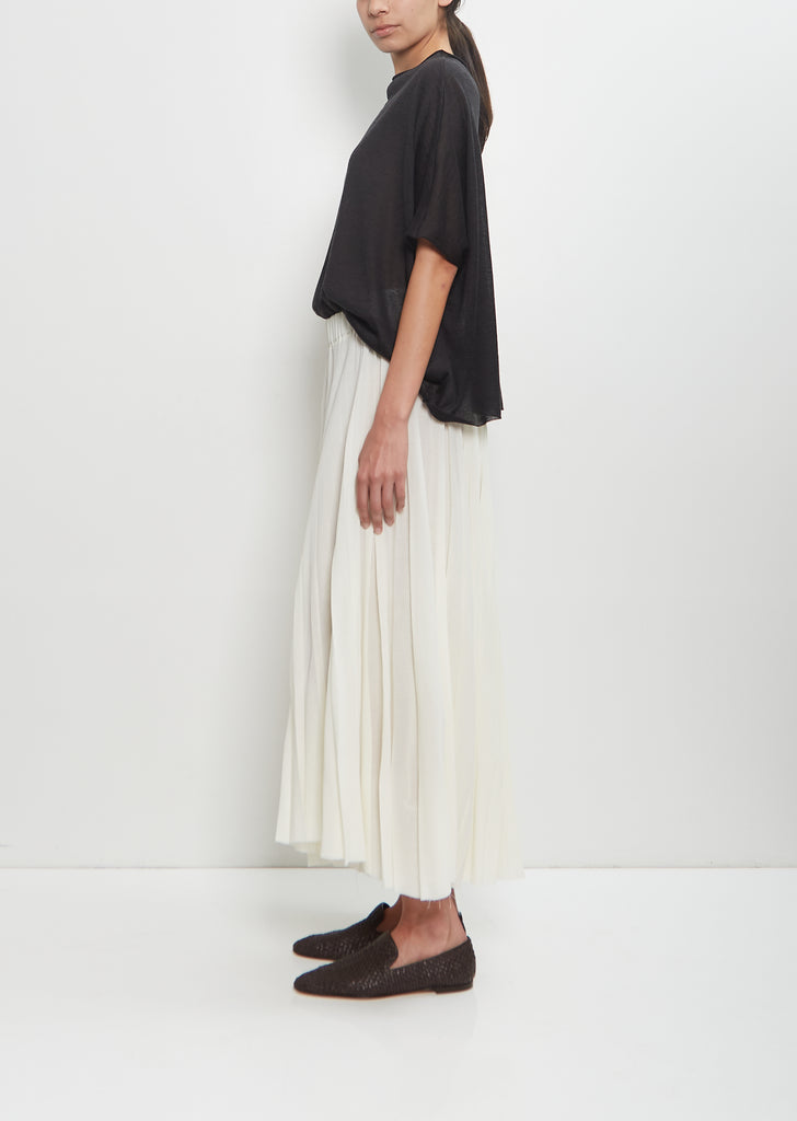Virgin Wool Pleated Pants