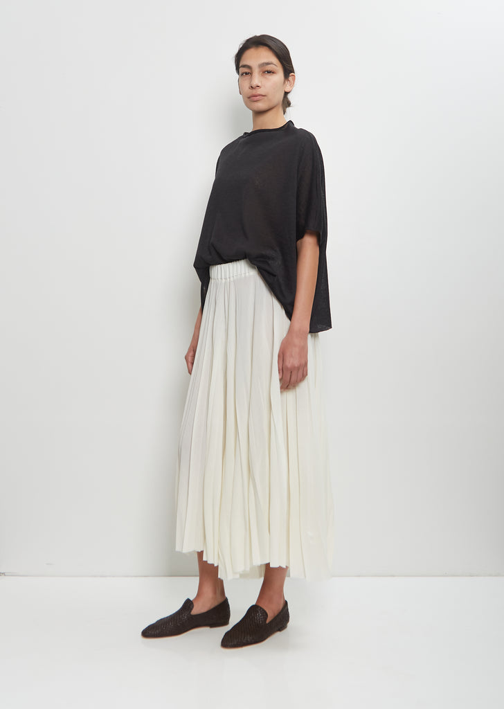 Linen Cashmere Easy T-Shirt Knitwear — Black