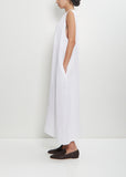 Linen Cropped Jumpsuit — White