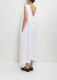 Linen Cropped Jumpsuit — White