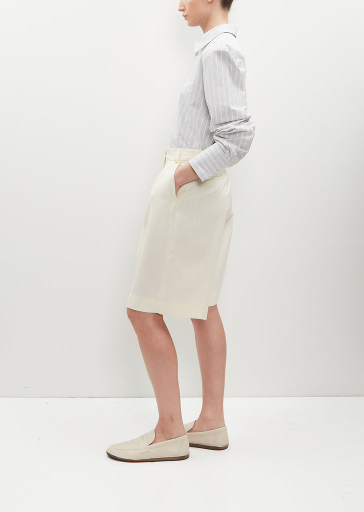 Frankie Wool Shorts — Off White