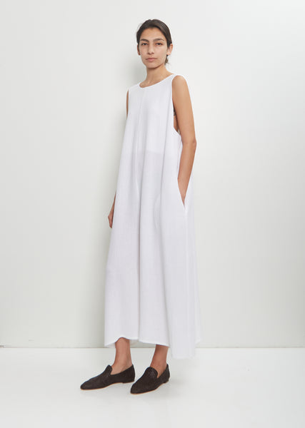 Linen Cropped Jumpsuit — White – La Garçonne