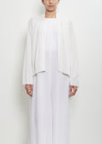 Linen Cashmere Silk Boyfriend's Cardigan — White