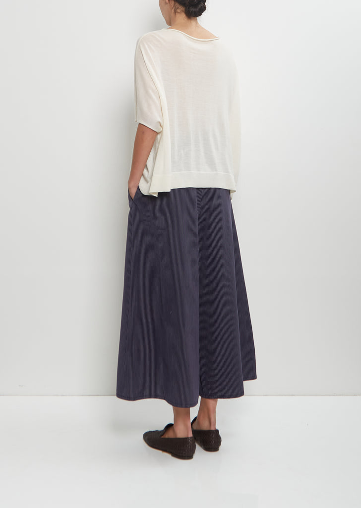 Linen Cashmere Easy T-Shirt Knitwear — White