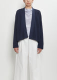 Linen Cashmere Silk Boyfriend's Cardigan — Midnight