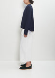 Linen Cashmere Silk Boyfriend's Cardigan — Midnight