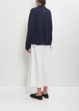 Linen Cashmere Silk Boyfriend's Cardigan — Midnight