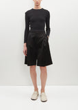 Pleat Front Satin Shorts