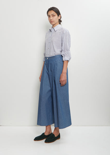 KUON Sumizome Pleated Trousers XL クオン Cotton Samurai Pants – La Garçonne