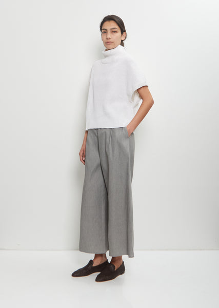 パンツ Mm Studio Grey Gabardine Juanita Pant Dark Gray Wide Leg Pants with Zipper – ZONA20
