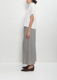 Linen Cashmere Silk T-Neck Sleeveless Sweater — White