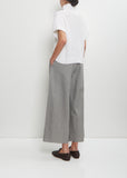 Linen Cashmere Silk T-Neck Sleeveless Sweater — White