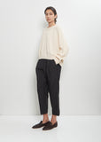 Linen Cashmere Silk Deep Raglan Easy Sweater — Ivory