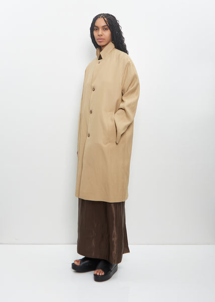 Viscose Linen Menja Long Coat – La Garçonne