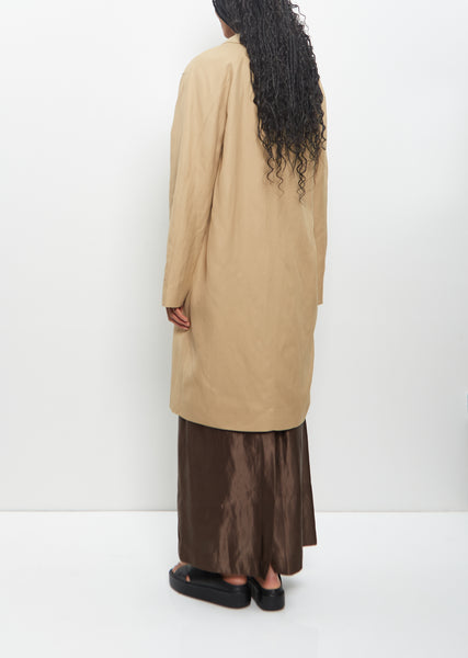 Viscose Linen Menja Long Coat – La Garçonne