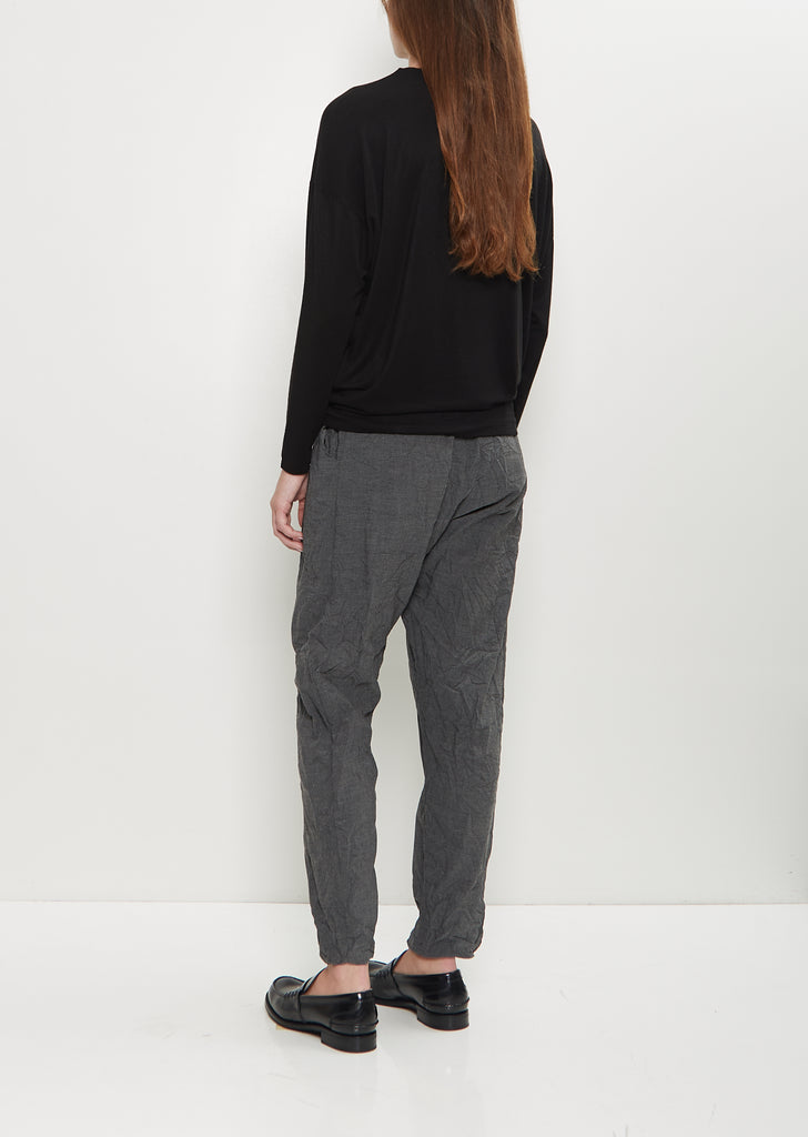 Jersey Crewneck Pullover — Black