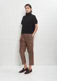 Linen Cashmere Silk T-Neck Sleeveless Sweater — Black