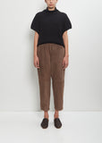 Linen Cashmere Silk T-Neck Sleeveless Sweater — Black