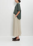 Linen Cashmere Easy T-Shirt Knitwear — Forest