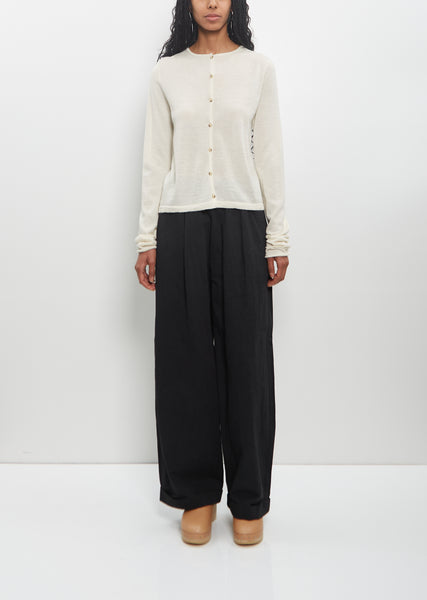 【PORTERNA】LeSon Two-Tuck Trousers Cotton Linen Tall Trouser – La Garçonne