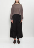 Suede Gaucho Pants — Black
