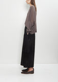 Suede Gaucho Pants — Black