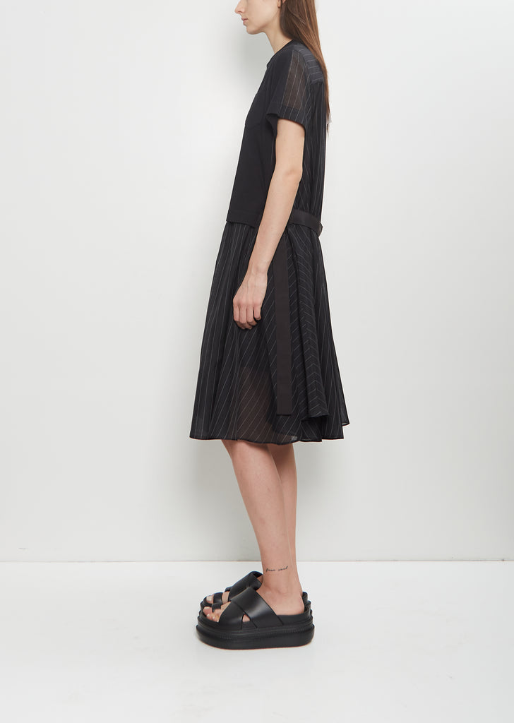 Spun Organza x Cotton Jersey Dress