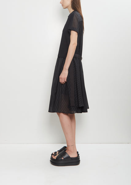 Spun Organza x Cotton Jersey Dress – La Garçonne