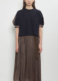 Spun Organza x Cotton Jersey T-Shirt