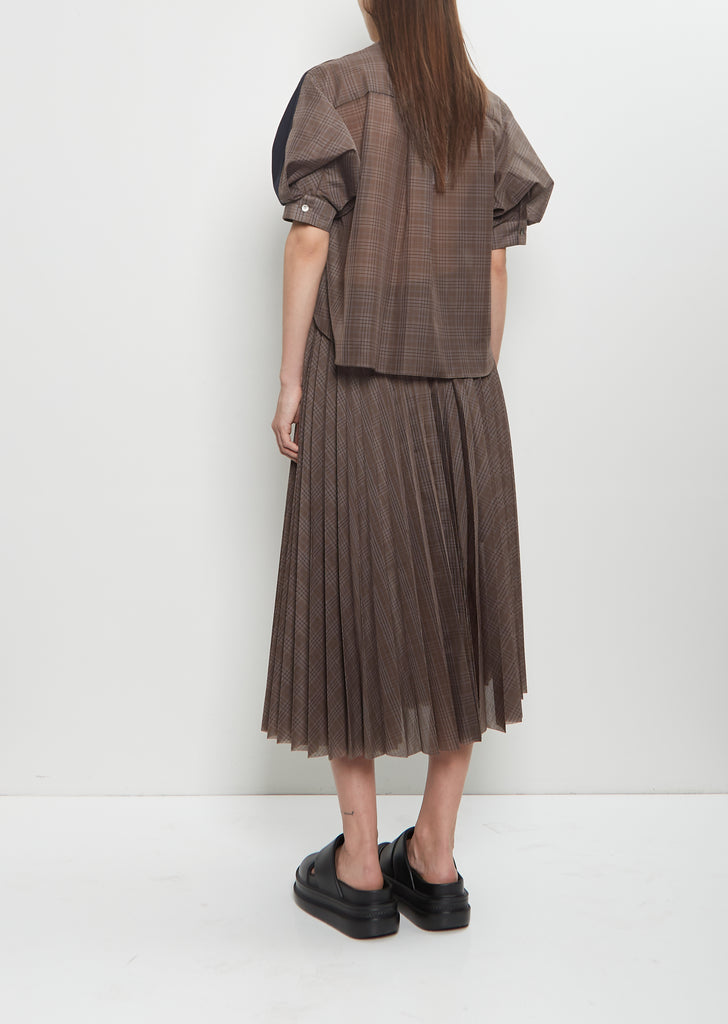 Spun Organza x Cotton Jersey T-Shirt