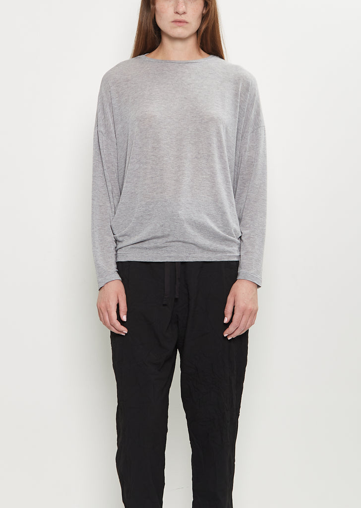 Jersey Crewneck Pullover — Grey
