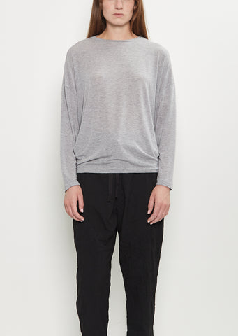 Jersey Crewneck Pullover — Grey
