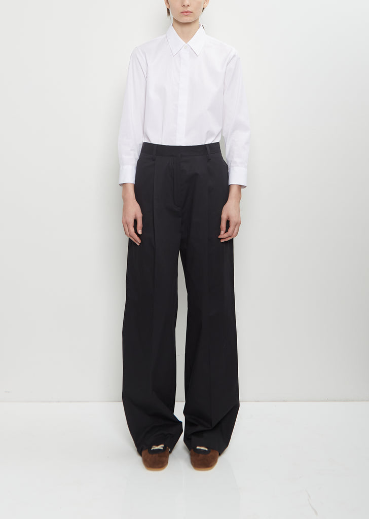 Cotton Portias Pants — Black