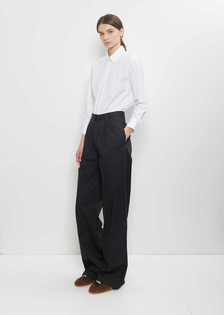 Cotton Portias Pants — Black