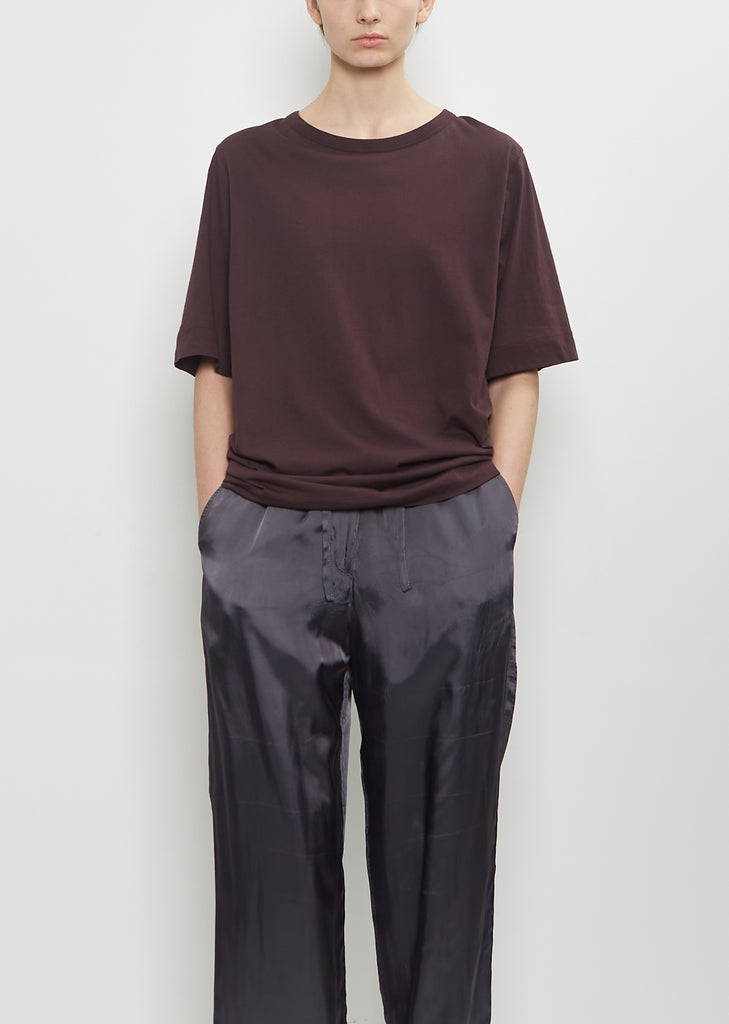 Cotton Hatro Short Sleeve T-Shirt — Burgundy