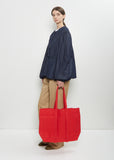Washed Canvas 6 Pockets Tote M — Red
