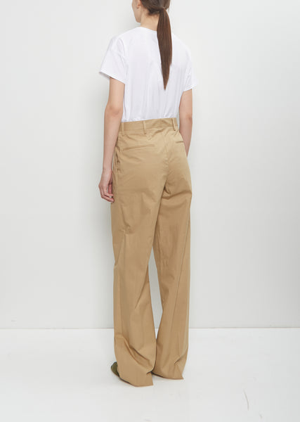 Cotton Portias Pants — Beige – La Garçonne