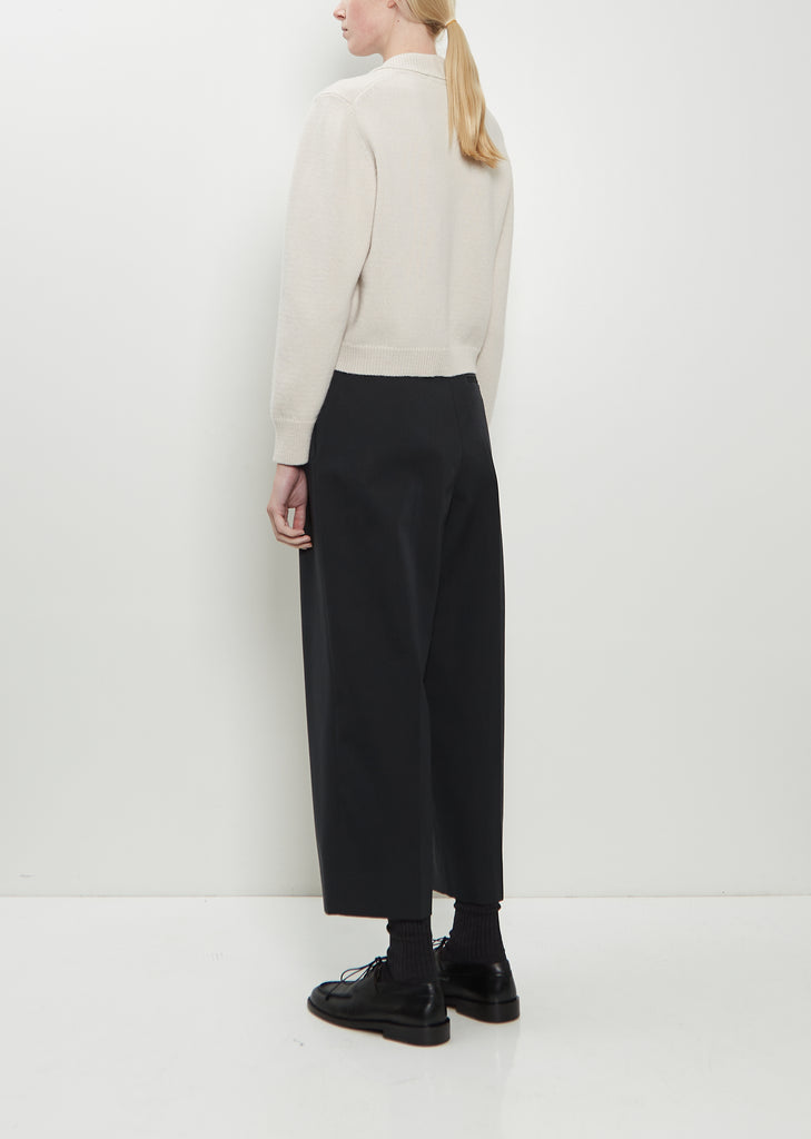 Merino Wool Cardigan Jacket — Ecru