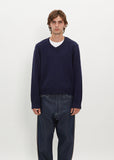 V Neck Sweater — Navy
